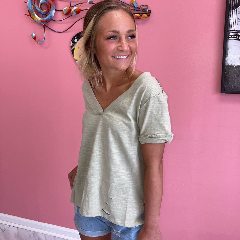 Distressed tee